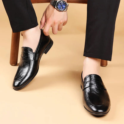 Herr Loafers i Läder med Modern Design 1