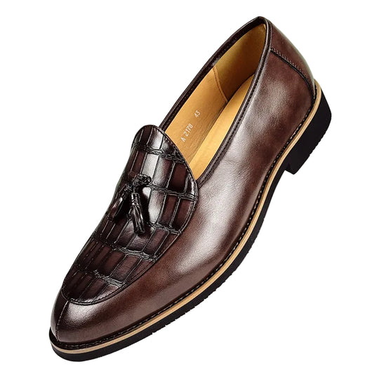 Herr Loafers med Tofsar och Krokodilprägling 0