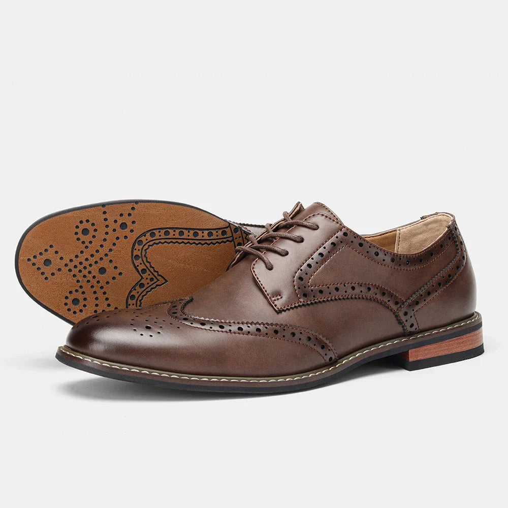 Herr Oxford Brogues med Intrikata Detaljer 8
