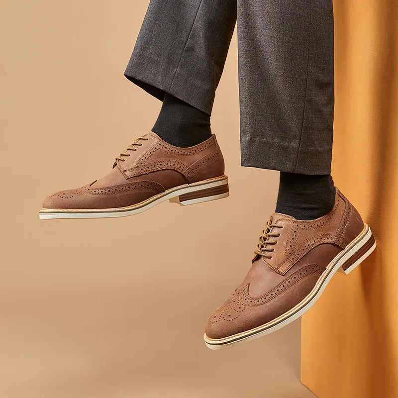 Herr Oxford Skor med Vingspetsdesign 1