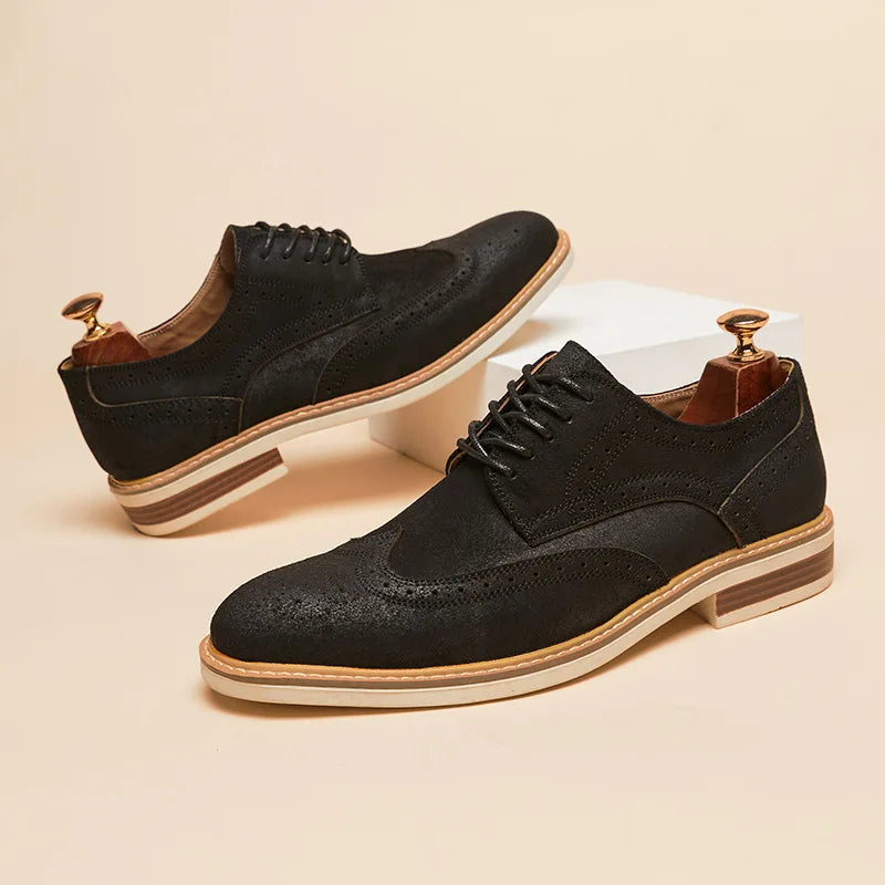Herr Oxford Skor med Vingspetsdesign 2