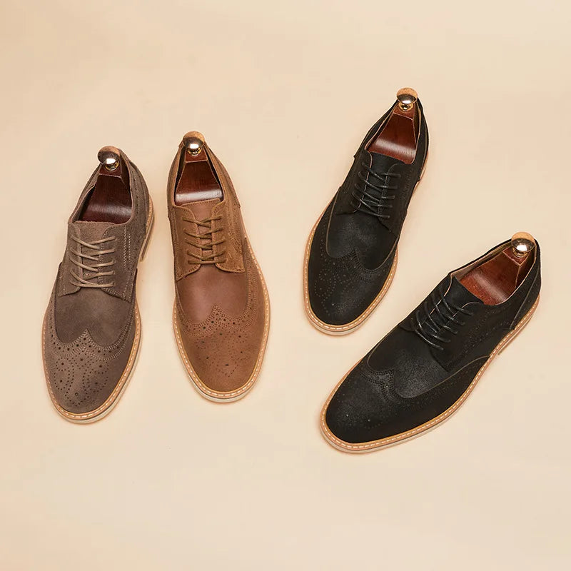 Herr Oxford Skor med Vingspetsdesign 4