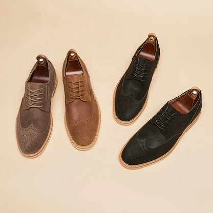 Herr Oxford Skor med Vingspetsdesign 4