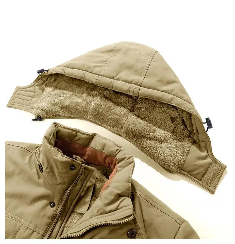 Herr Parka med Huva och Lastfickor för Utomhusbruk 8