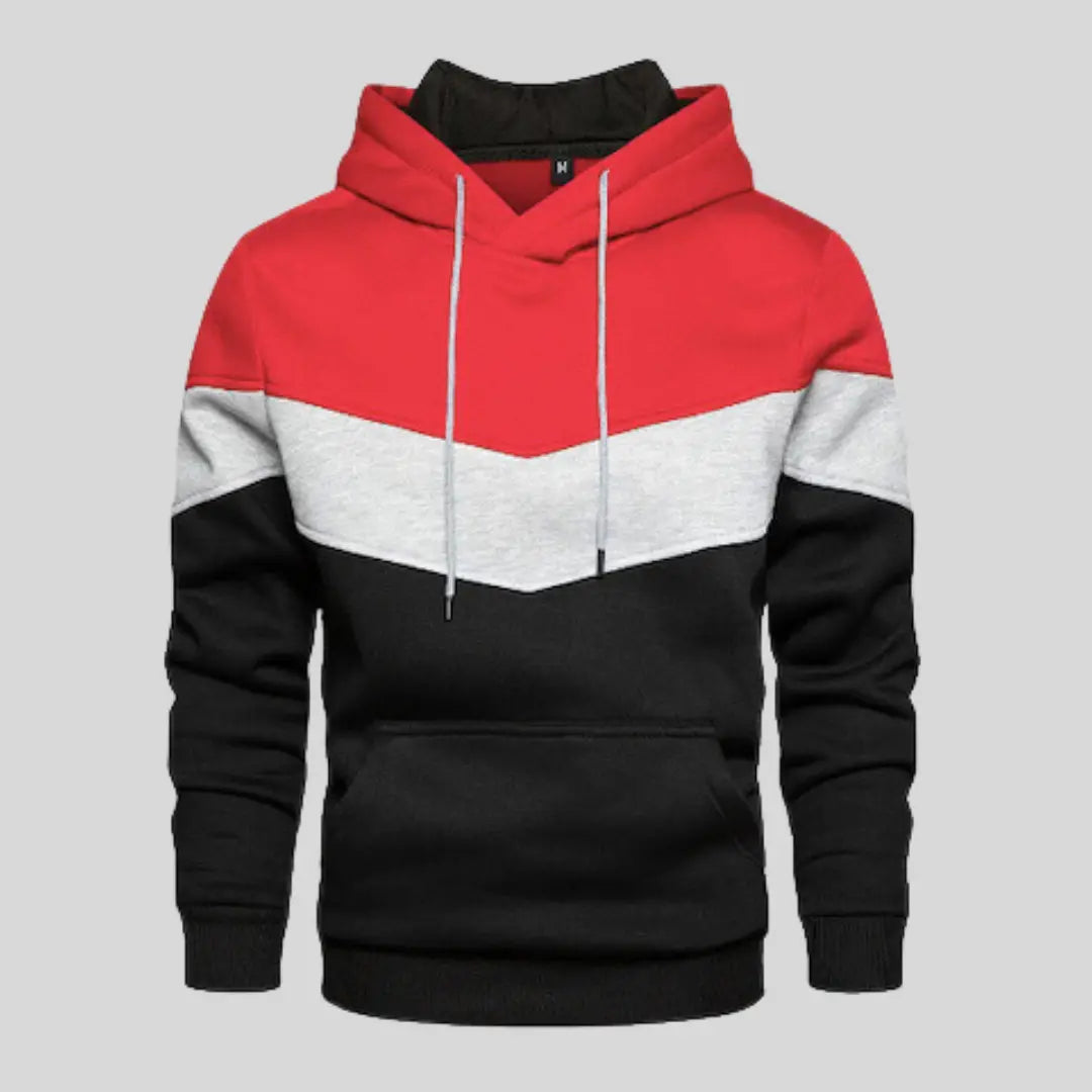 Herr Patchworktröja Trendig Design Avslappnad Silhuett 10