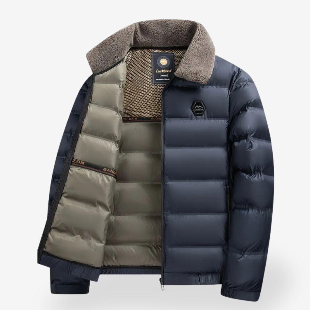 Herr Pilotjacka med Avtagbar Fuskpälskrage och Praktiska Fickor 0