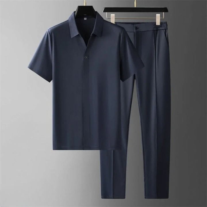 Herr Polo Set Tweed Avslappnad Passform 10