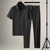 Herr Polo Set Tweed Avslappnad Passform 3