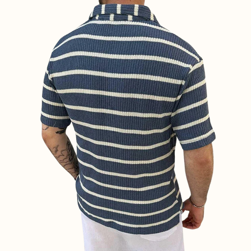 Herr Polo Skjorta med Avslappnad Krage 2