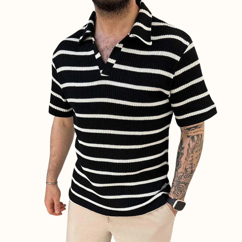 Herr Polo Skjorta med Avslappnad Krage 5