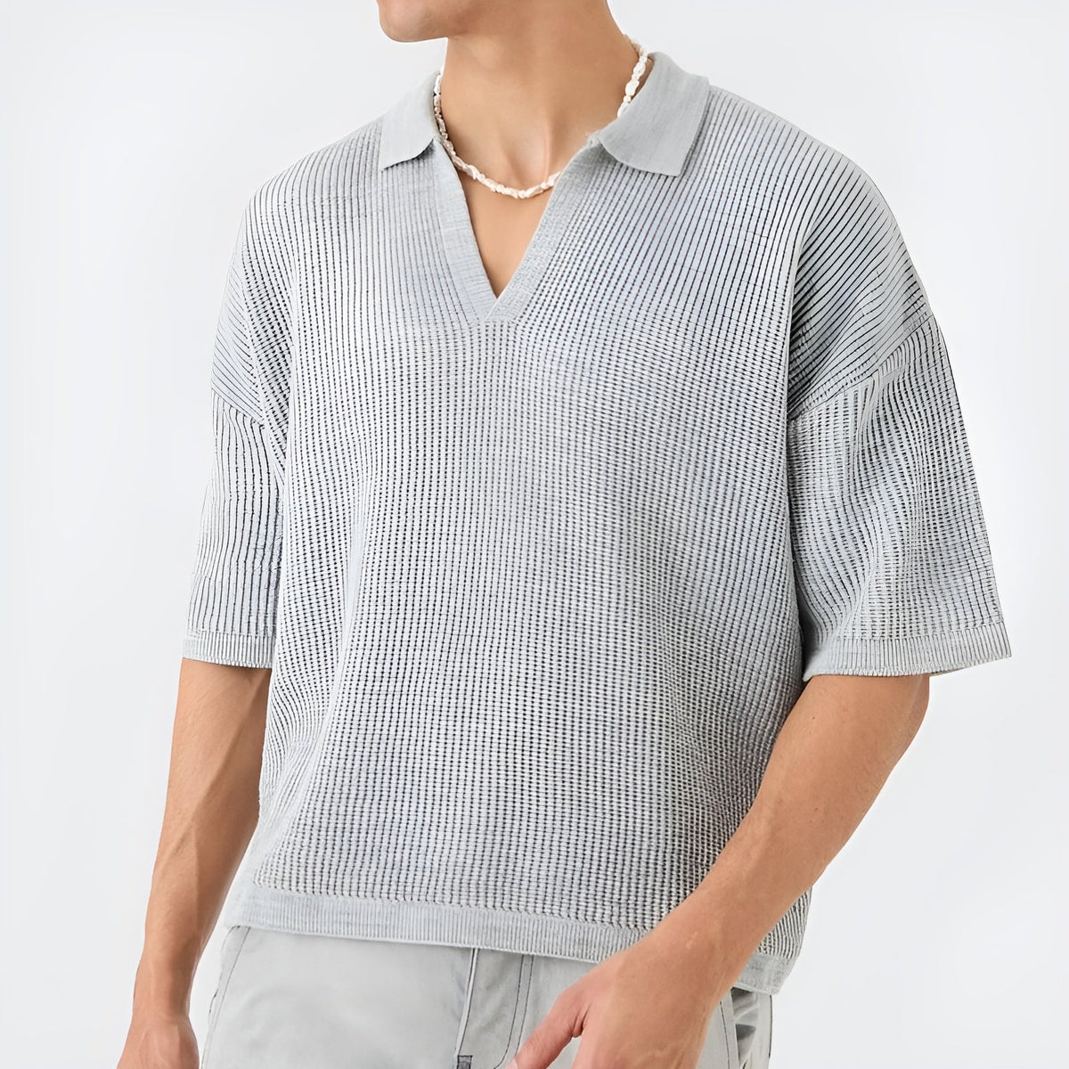 Herr Polo T-shirt Boxig Stil 2