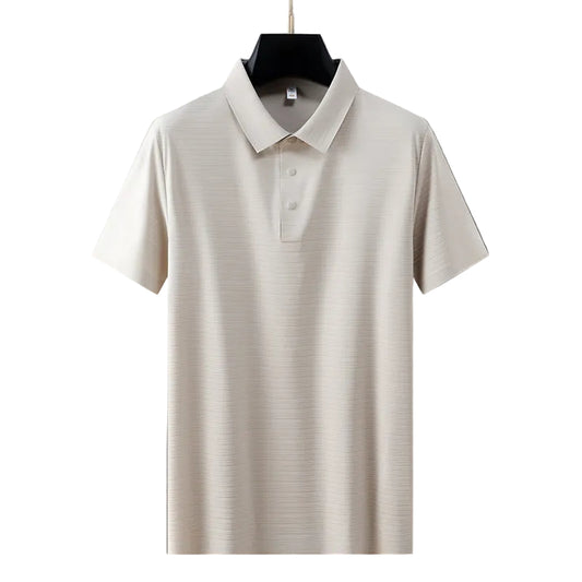Herr Polo T-shirt Klassisk Stil Med Räfflad Textur 0