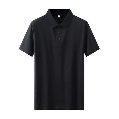 Herr Polo T-shirt Klassisk Stil Med Räfflad Textur 5