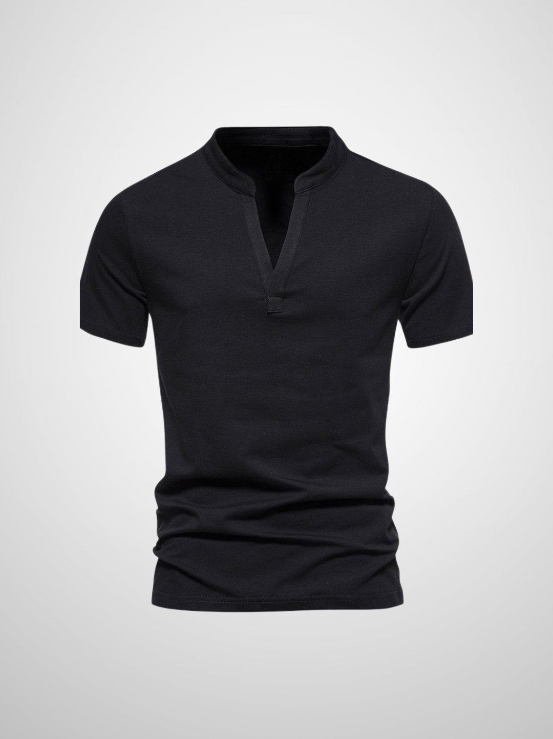 Herr Polo T-shirt V-hals Modern Design Mjuk Blandning 4