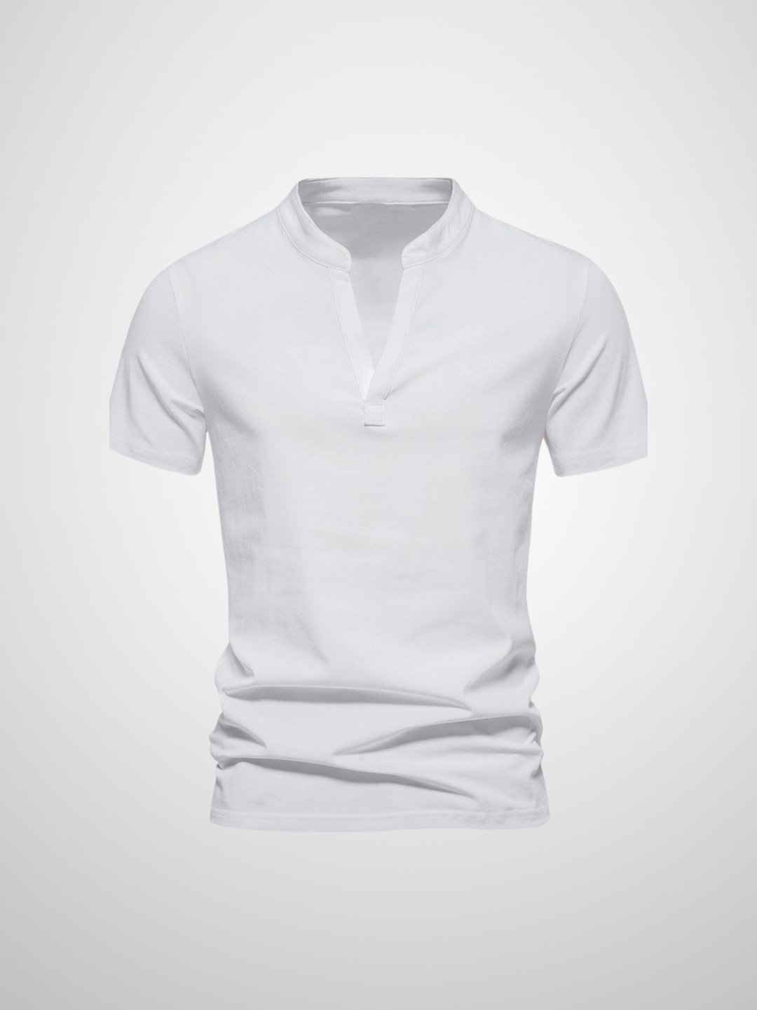Herr Polo T-shirt V-hals Modern Design Mjuk Blandning 7