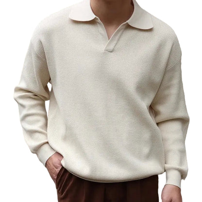 Herr Polo T-shirt V-ringad Avslappnad Stil 0