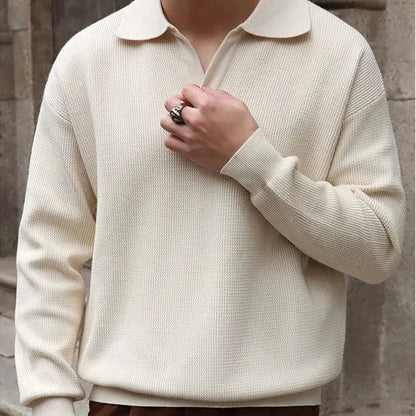 Herr Polo T-shirt V-ringad Avslappnad Stil 1