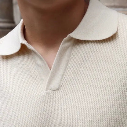 Herr Polo T-shirt V-ringad Avslappnad Stil 5