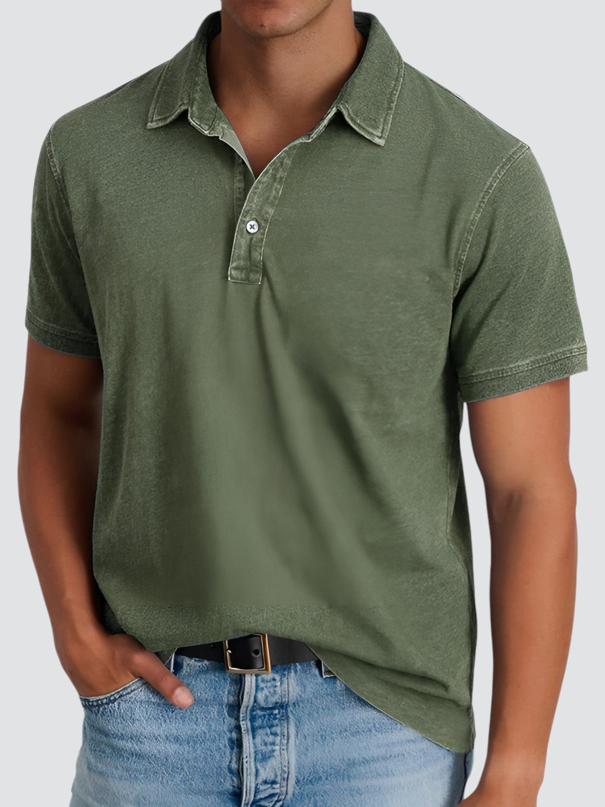 Herr Poloshirt Kortärmad Avslappnad Passform 6