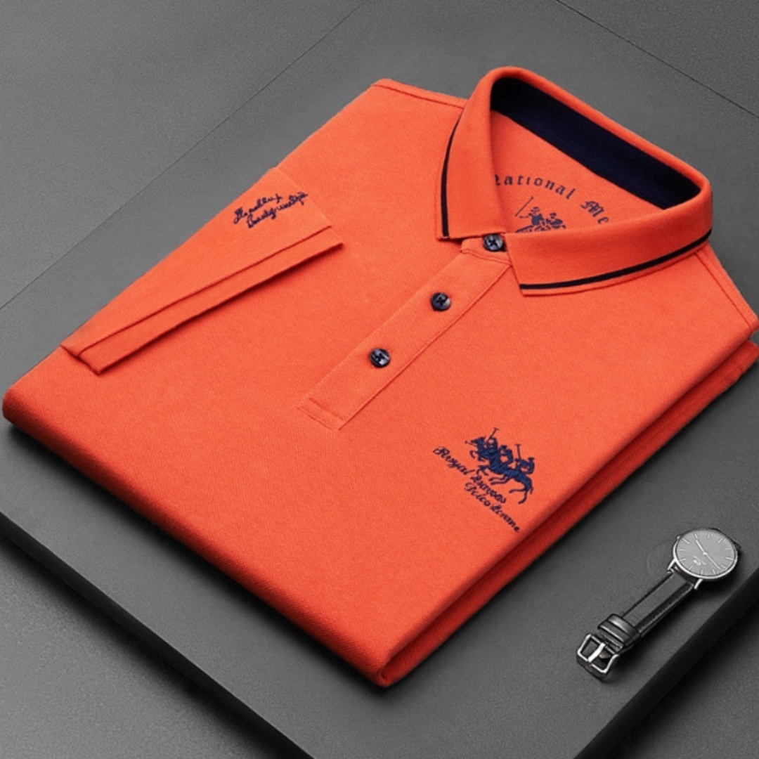 Herr Poloshirt Modern Stil Blandning av Material 6