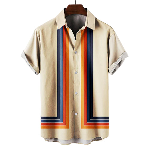 Herr Retro T-shirt med Korta Ärmar 0