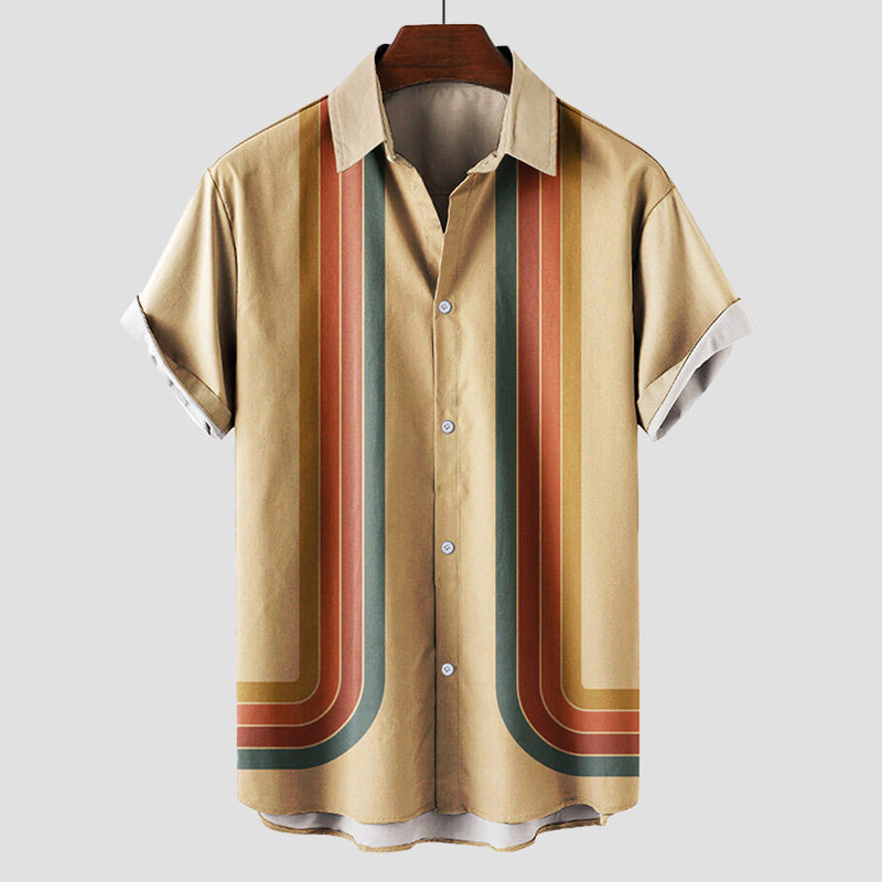 Herr Retro T-shirt med Korta Ärmar 1