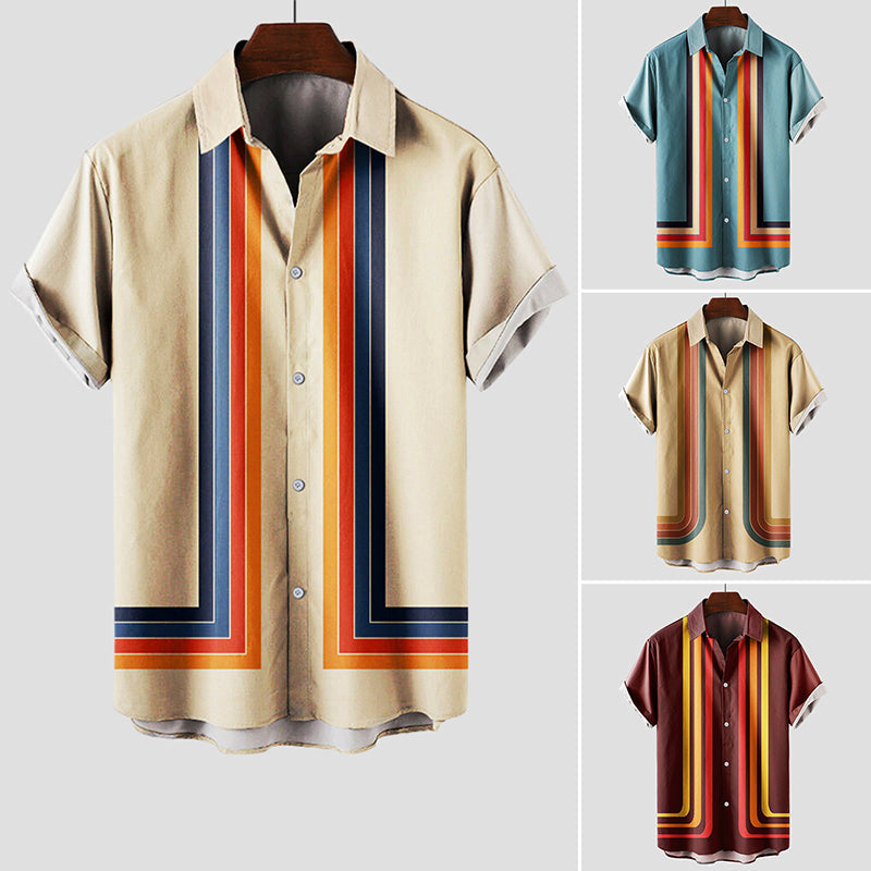 Herr Retro T-shirt med Korta Ärmar 4