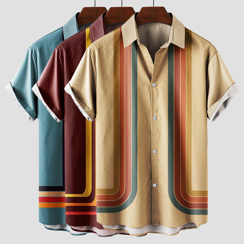 Herr Retro T-shirt med Korta Ärmar 5