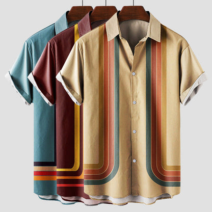 Herr Retro T-shirt med Korta Ärmar 5