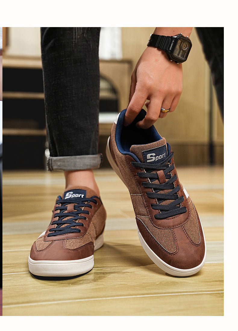 Herr Sneakers Casual Stil med Vintage-blekning 1