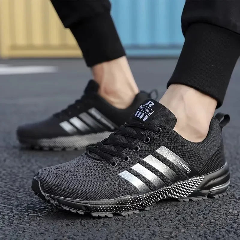 Herr Sneakers Låg Top Design Mesh Syntetisk Tyg 4