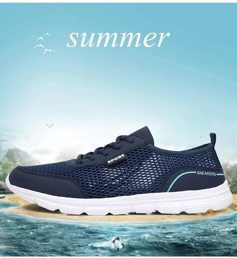 Herr Sneakers Sportiga Mesh Löparskor Lätta och Andningsbara 1