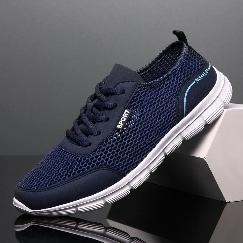 Herr Sneakers Sportiga Mesh Löparskor Lätta och Andningsbara 2