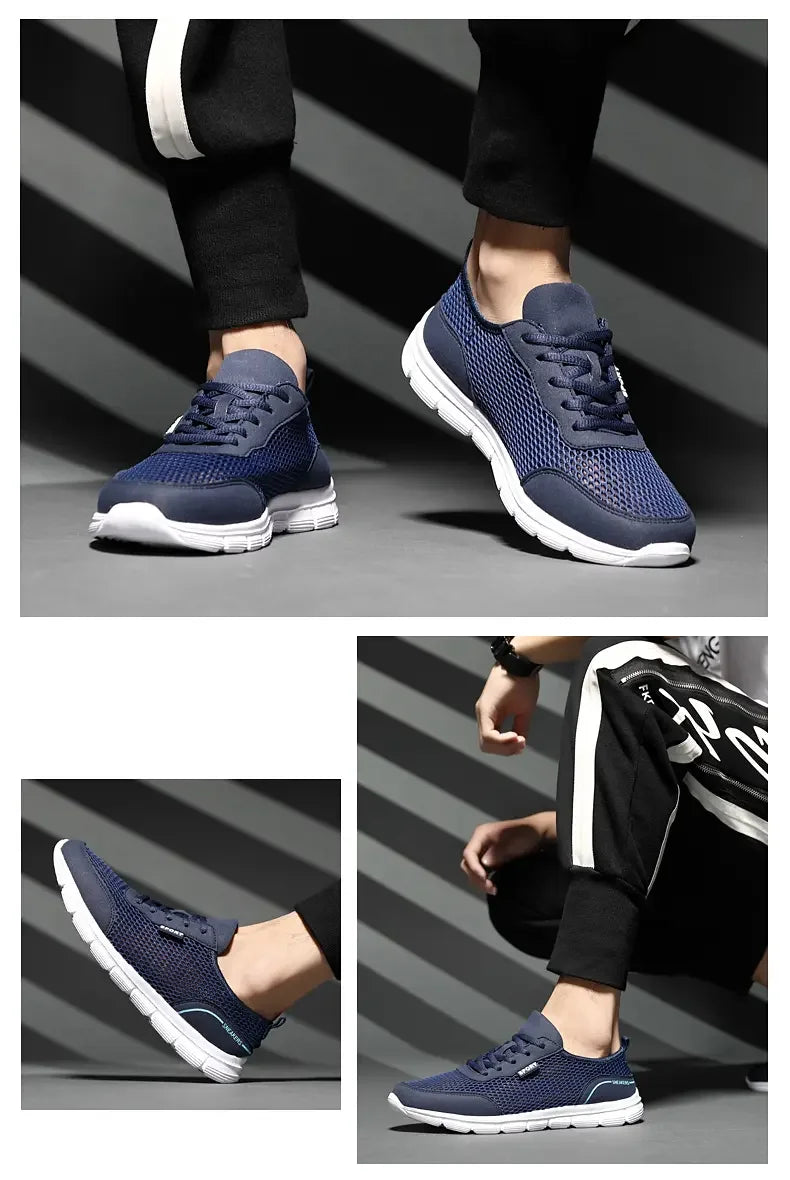 Herr Sneakers Sportiga Mesh Löparskor Lätta och Andningsbara 5
