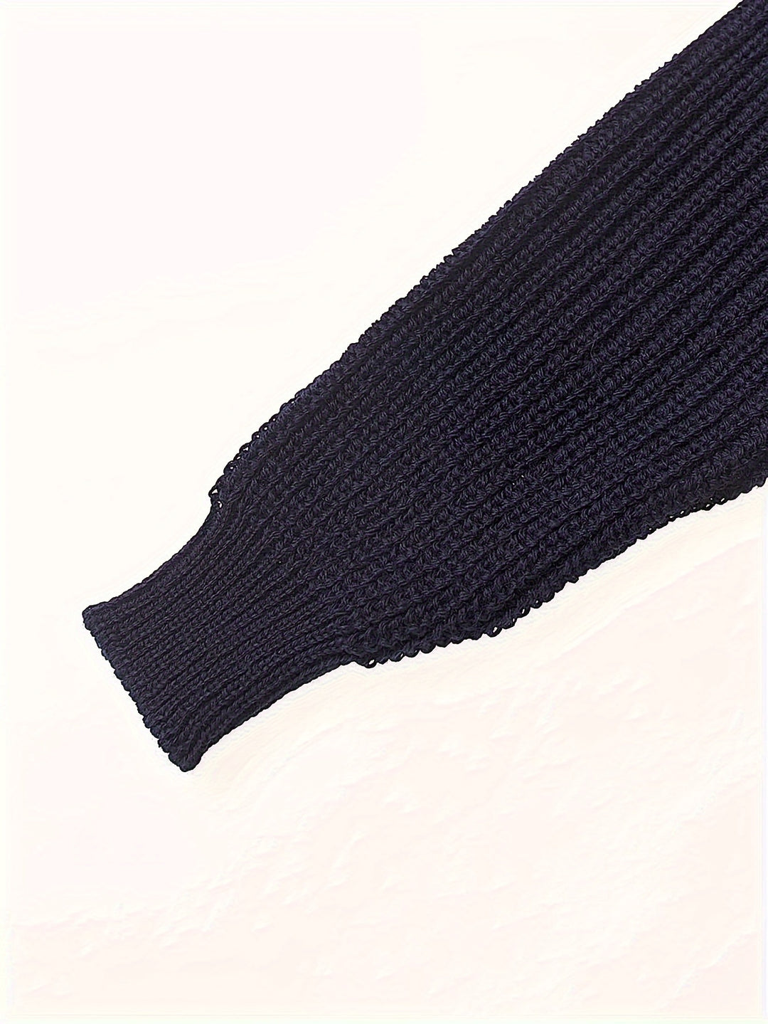 Herr Stickad Tröja Rund Hals Klassisk Stil 4