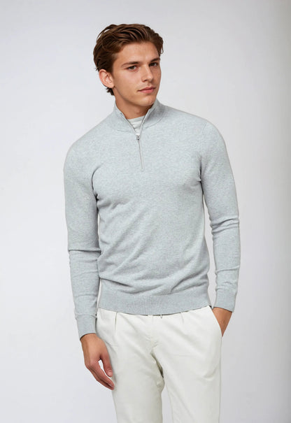 Herr Sweatshirt Halv Dragkedja Avslappnad Stil 2