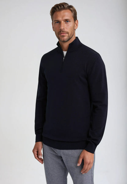 Herr Sweatshirt Halv Dragkedja Avslappnad Stil 4