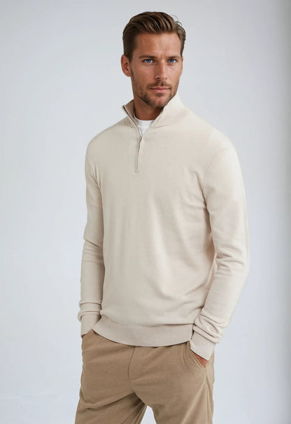 Herr Sweatshirt Halv Dragkedja Avslappnad Stil 5