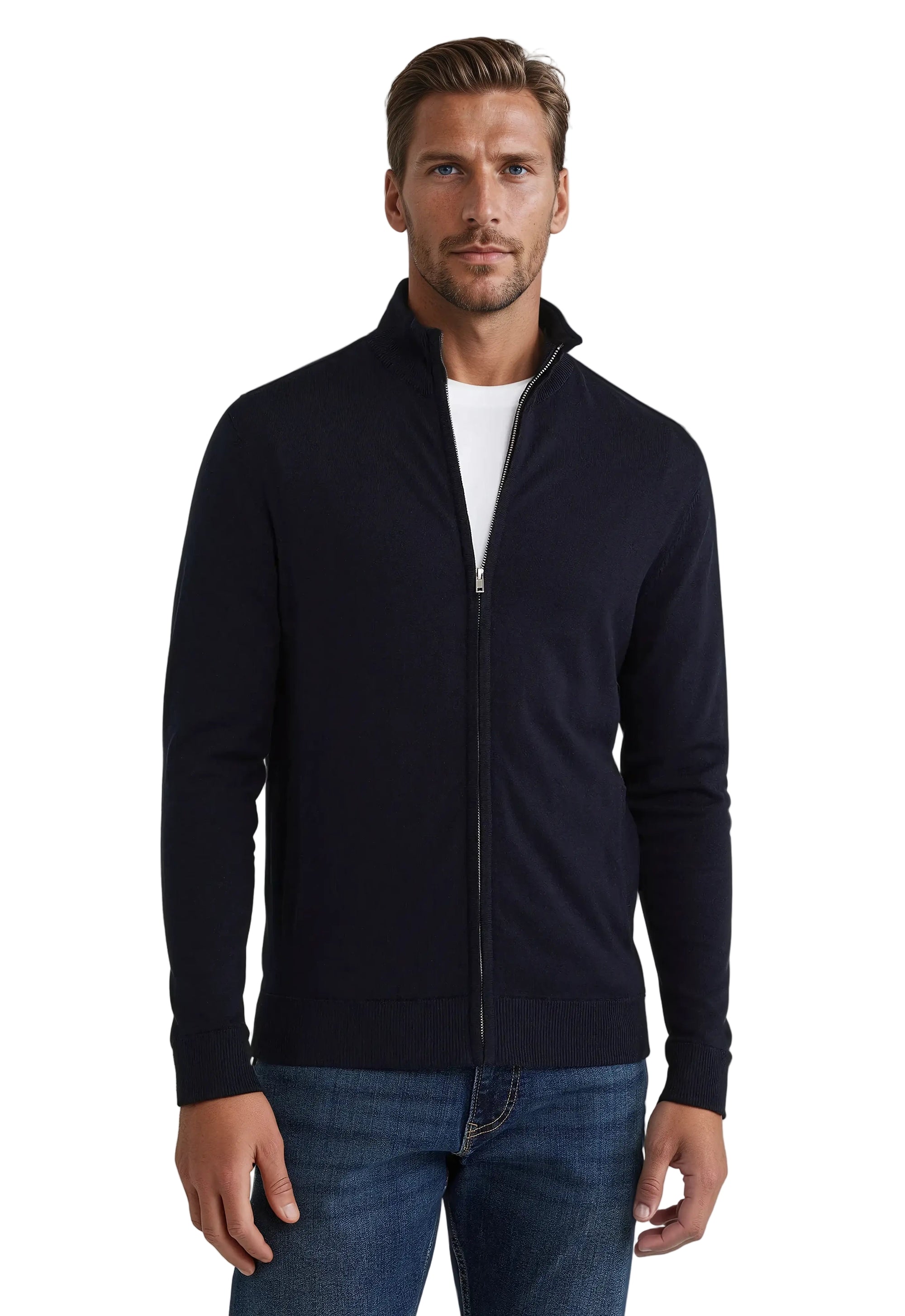 Herr Sweatshirt med Full Dragkedja Modern Stil 0