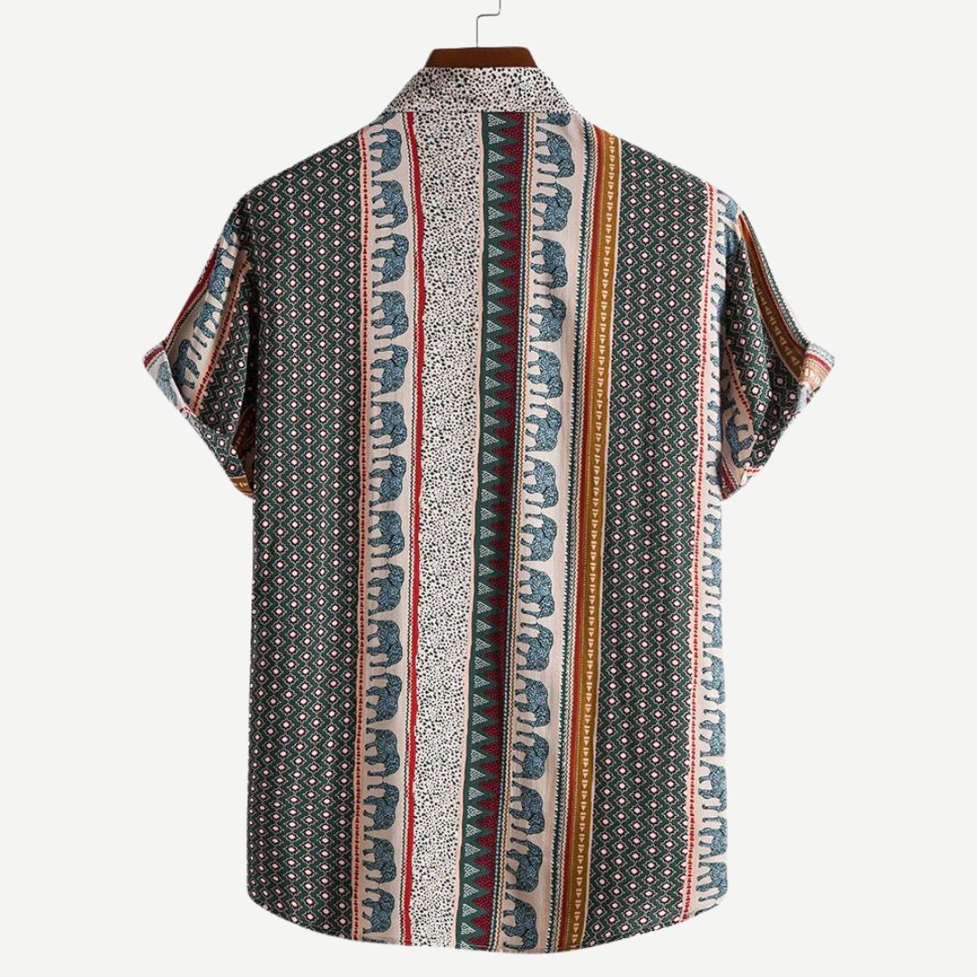 Herr T-shirt Geometrisk Design Lätt Tyg 1
