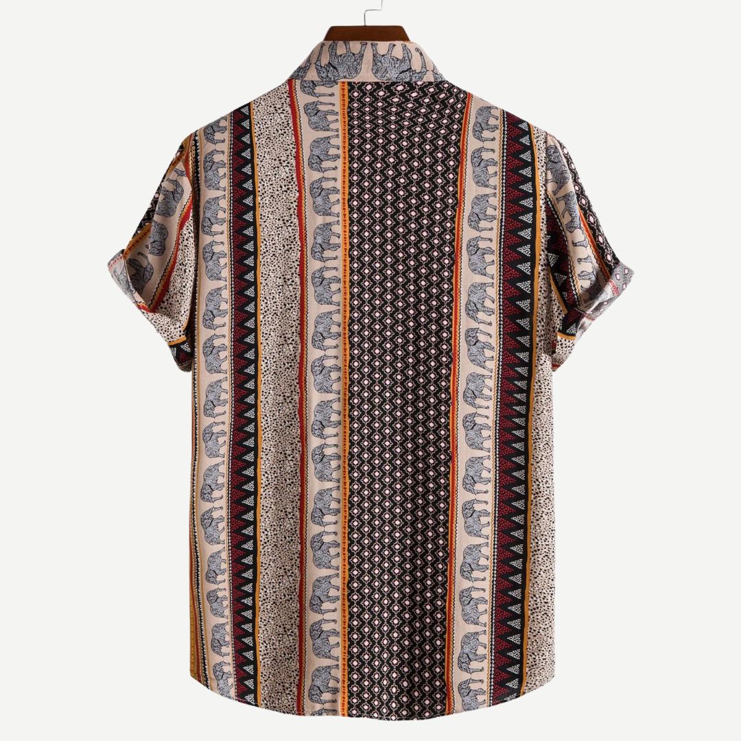 Herr T-shirt Geometrisk Design Lätt Tyg 3