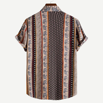 Herr T-shirt Geometrisk Design Lätt Tyg 3