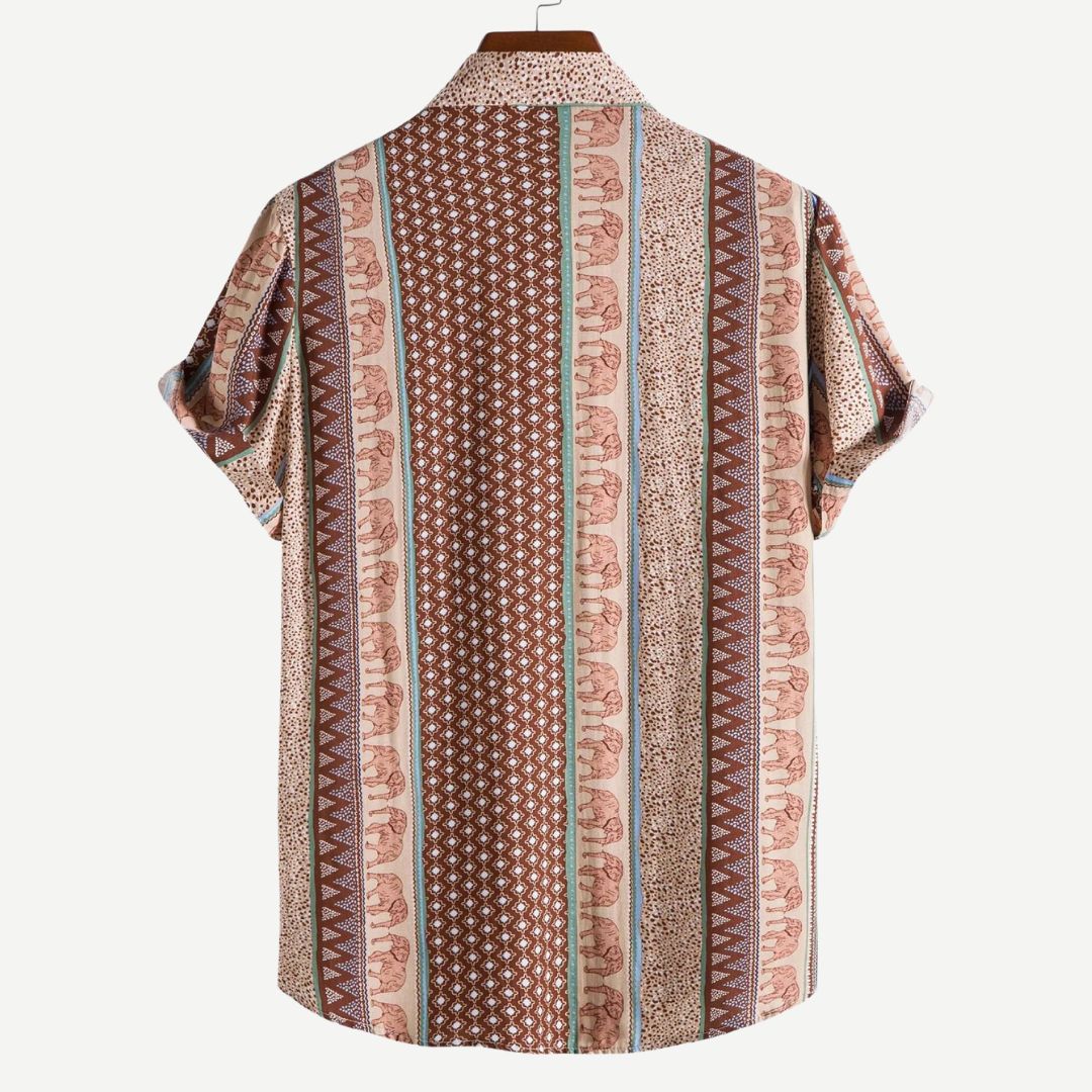 Herr T-shirt Geometrisk Design Lätt Tyg 5