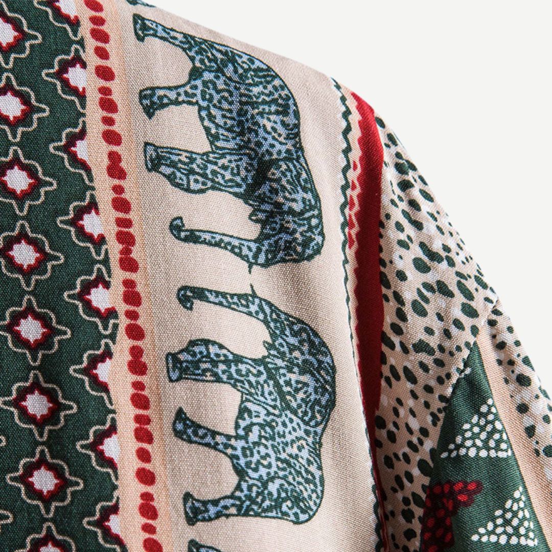 Herr T-shirt Geometrisk Design Lätt Tyg 6