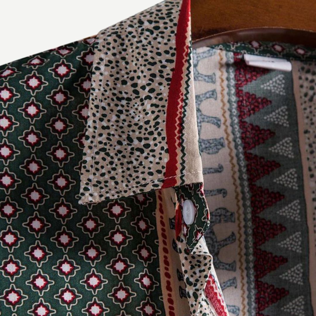 Herr T-shirt Geometrisk Design Lätt Tyg 7