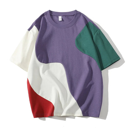 Herr T-shirt med Färgblock 1