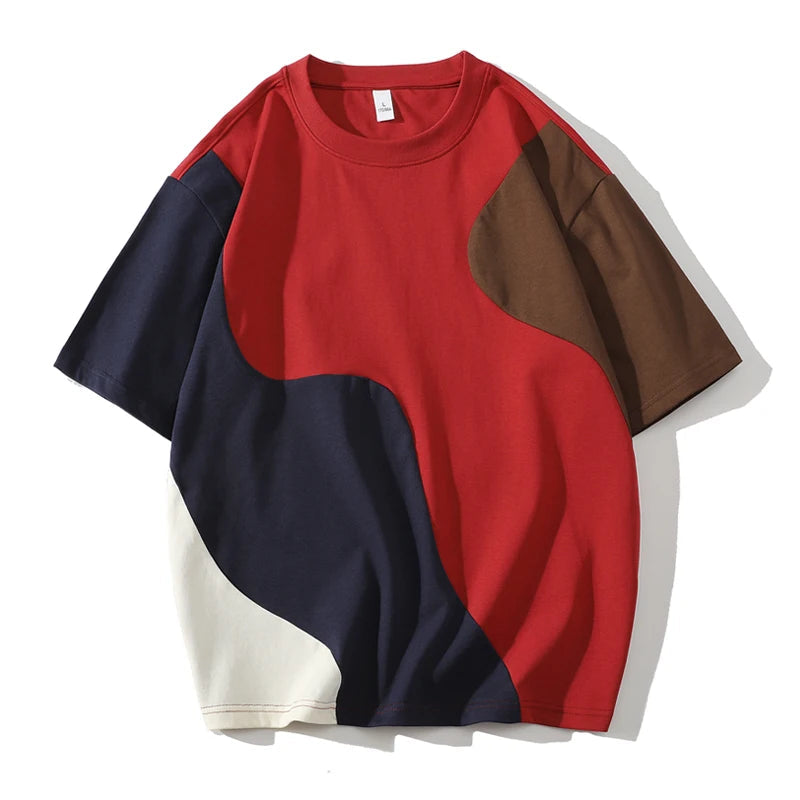 Herr T-shirt med Färgblock 2