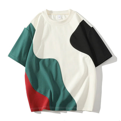 Herr T-shirt med Färgblock 3