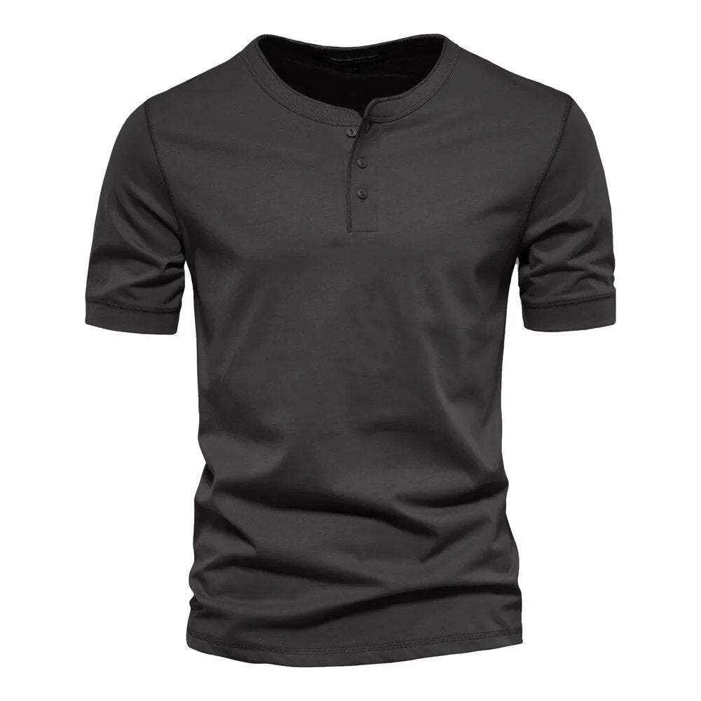 Herr T-shirt med Krage i Bomull 0