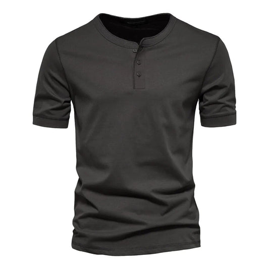 Herr T-shirt med Krage i Bomull 0